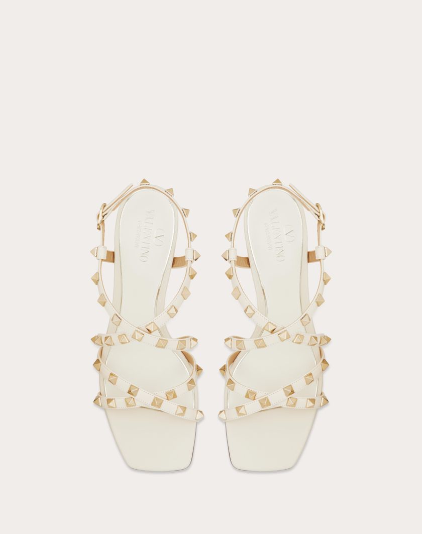 ROCKSTUD CALFSKIN SANDAL WITH STRAPS 60MM - Image 4